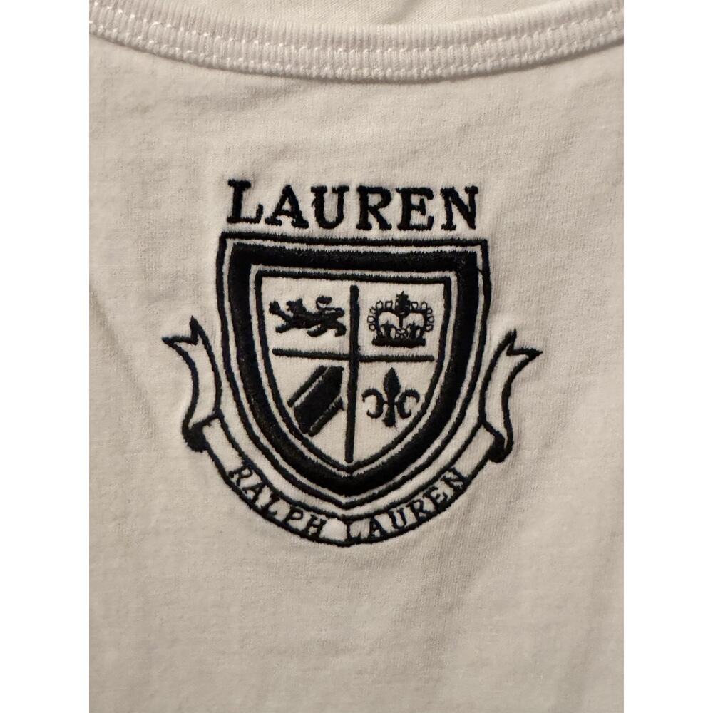 Lauren Ralph Lauren Active Tank Top White Sz XL academia Coastal Capsule Yacht - Picture 2 of 6